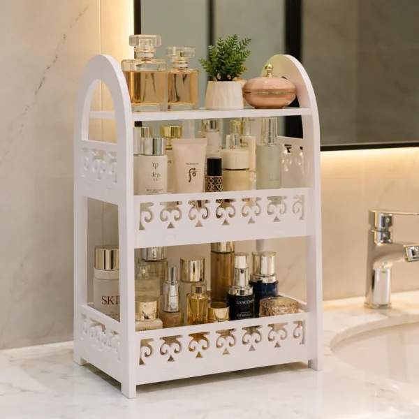 منظم مستحضرات التجميل والعناية – طابقان بتصميم زخرفي